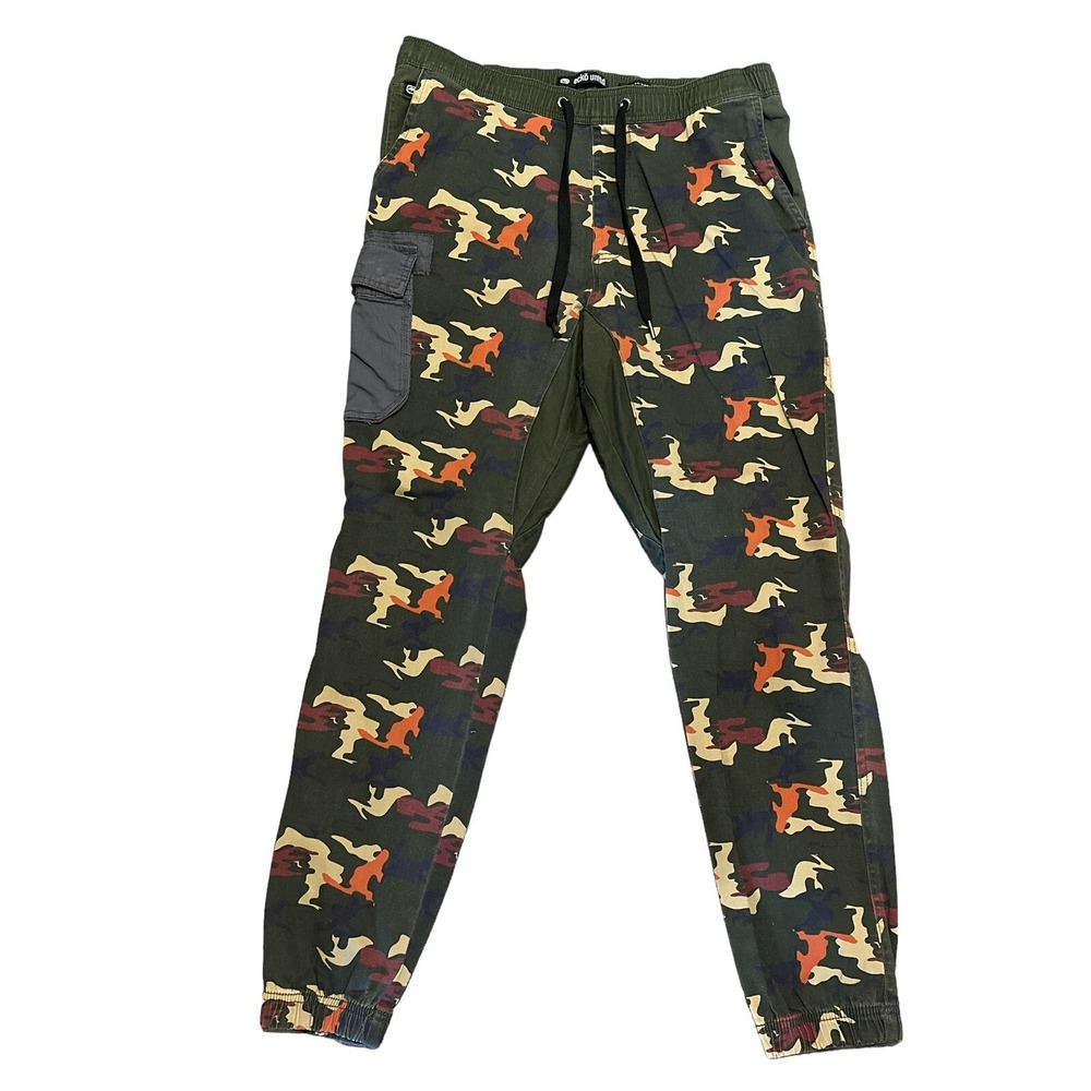 Ecko Unltd Fit Skinny Mens Camo Joggers Size 36 RN#143477 98% Cotton 2% Spandex